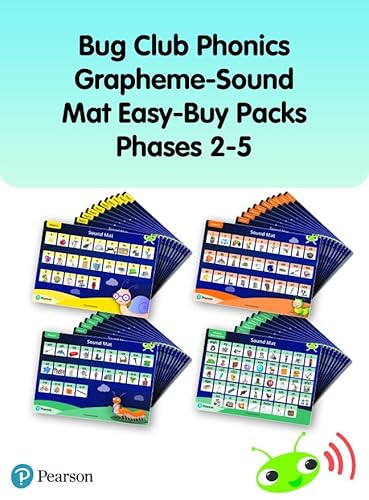 Bug Club Phonics Grapheme-Sound Mat Easy-Buy Packs Phases 2-5 (Phonics Bug) von Pearson Education Limited