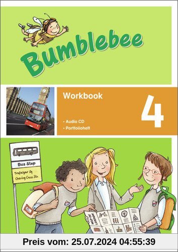 Bumblebee 3 + 4: Bumblebee - Ausgabe 2013 für das 3. / 4. Schuljahr: Workbook 4 plus Portfolio- / Sprachheft und Pupil's Audio-CD