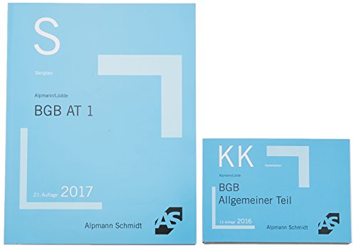 Bundle Lüdde, Skript BGB AT 1 + Lüdde, Karteikarten BGB AT von Alpmann Schmidt
