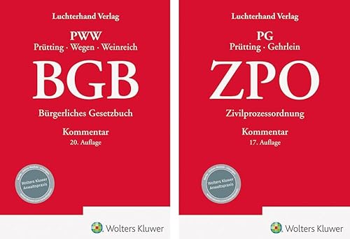Bundle BGB Kommentar 20. Auflage und ZPO Kommentar 17. Auflage Bundle BGB Kommentar 20. Auflage und ZPO Kommentar 17. Auflage von Hermann Luchterhand Verlag