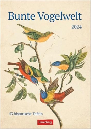 Bunte Vogelwelt Wochenplaner 2024: 53 historische Tafeln mit Vogeldarstellungen in einem hochwertigen Wandkalender. Tierkalender 2024 für kunstbegeisterte Vogelliebhaber: 53 historische Tafeln Bunte Vogelwelt Wochenplaner 2024: 53 historische Tafeln mit Vogeldarstellungen in einem hochwertigen Wandkalender. Tierkalender 2024 für kunstbegeisterte Vogelliebhaber: 53 historische Tafeln von Harenberg