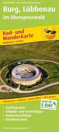 Burg, Lübbenau im Oberspreewald: Rad- und Wanderkarte mit Ausflugszielen, Einkehr- und Freizeittipps, Tourenvorschlägen und Straßennamen, wetterfest, ... 1:25000 (Rad- und Wanderkarte: RuWK)