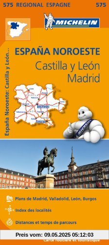CASTILLA Y LEON, MADRID 11575 CARTE ' REGIONAL ' MICHELIN KAART