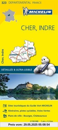 CHER / INDRE 11323 CARTE ' LOCAL ' ( France ) MICHELIN KAART