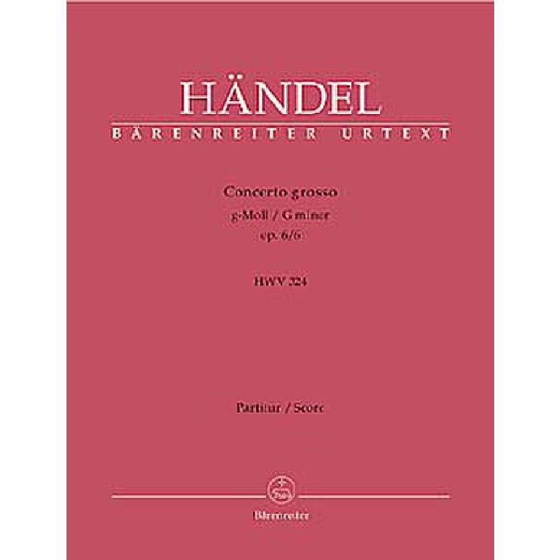 Concerto grosso g-moll op 6/6 HWV 324 Concerto grosso g-moll op 6/6 HWV 324