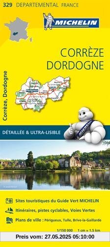 CORREZE / DORDOGNE 11329 CARTE ' LOCAL ' ( France ) MICHELIN KAART