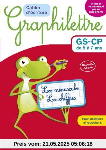 Cahier d'écriture Graphilettre GS-CP de 5 à 7 ans : Les minuscules et les chiffres pour droitiers et gauchers Cahier d'écriture Graphilettre GS-CP de 5 à 7 ans : Les minuscules et les chiffres pour droitiers et gauchers