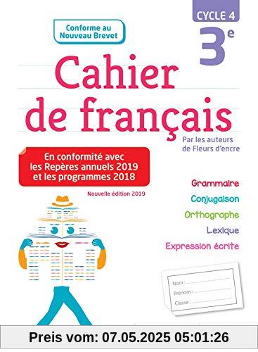 Cahier de français 3e cycle 4