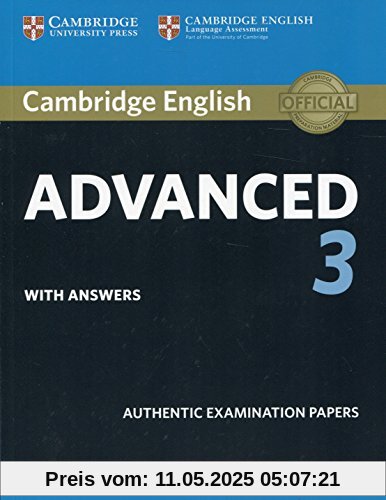 Cambridge English Advanced 3 Student's Book with Answers (CAE Practice Tests)