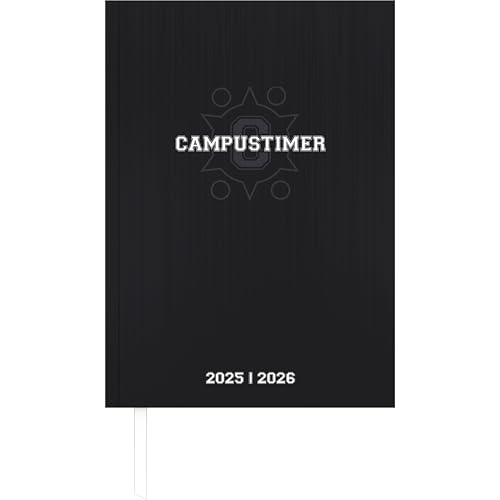 Campustimer Black - A5 Semester-Planer - Studenten-Kalender 2025/2026 - Notiz-Buch - schwarz - Weekly - Alpha Edition von ALPHA EDITION