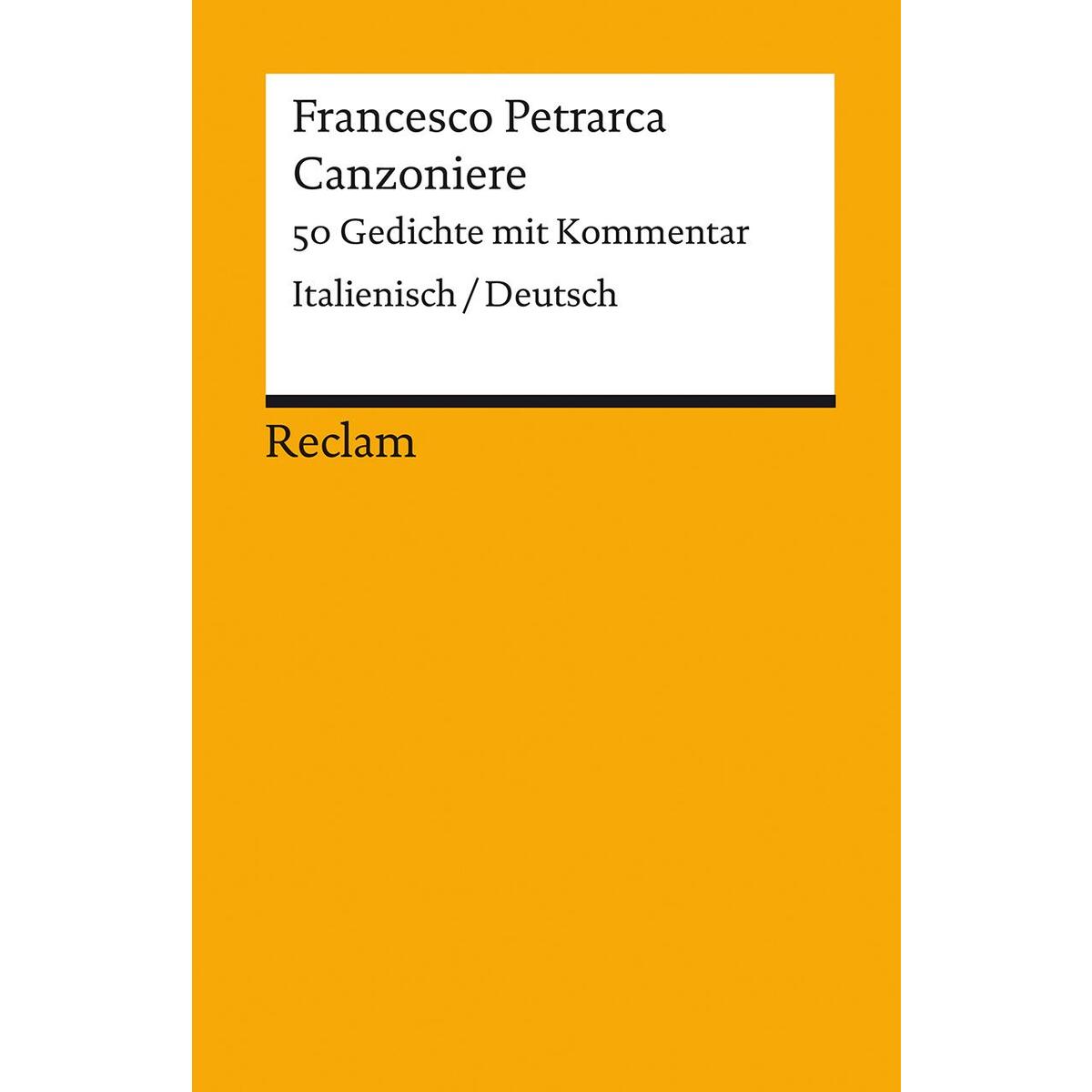 Canzoniere Canzoniere von Reclam Philipp Jun.