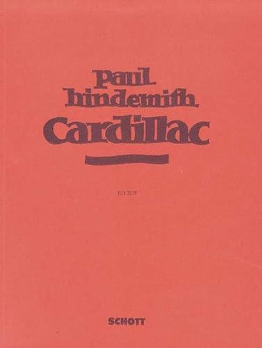 Cardillac: Oper in 3 Akten (Erstfassung). op. 39. Klavierauszug. von Schott Music Distribution