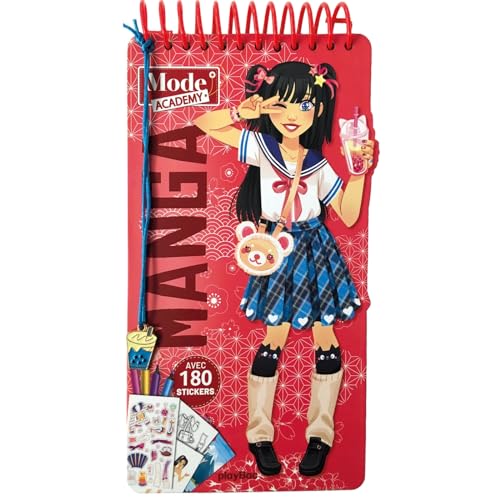 Carnet créatif Mode Academy Manga (avec un bracelet): Avec 180 stickers von PLAY BAC