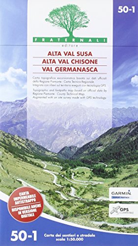 Alta Val Susa - Alta Val Chisone - Val Germanasca 1 : 50 000 (wandelkaart) von Fraternali Editore