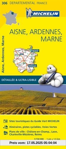 Carte Aisne, Ardennes, Marne Michelin Carte Aisne, Ardennes, Marne Michelin