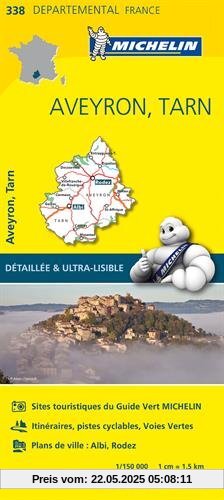 Carte Aveyron, Tarn Michelin