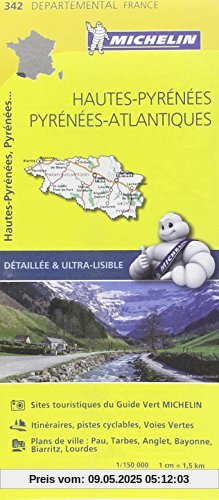 Carte Hautes-Pyrénées, Pyrénées-Atlantiques Michelin