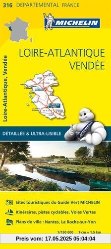 Carte Loire-Atlantique, Vendée Michelin Carte Loire-Atlantique, Vendée Michelin
