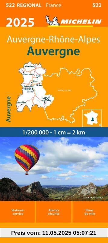 Carte Régionale Auvergne 2025