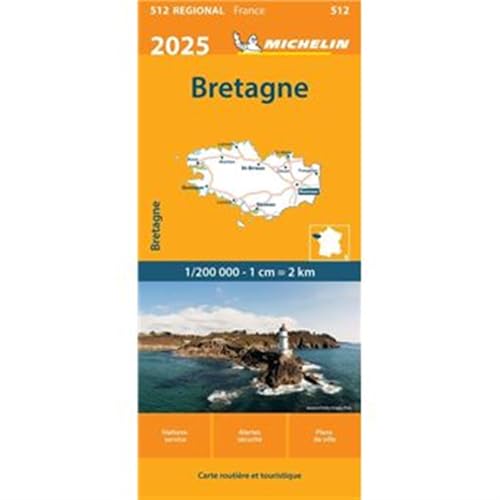 BRETAGNE 10512 2025: wegenkaart schaal 1:200.000 (Regionale kaarten Michelin) BRETAGNE 10512 2025: wegenkaart schaal 1:200.000 (Regionale kaarten Michelin) von Michelin
