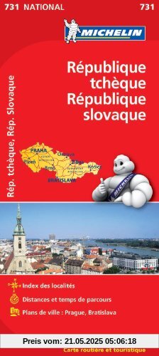 Carte République tchèque, République slovaque Michelin