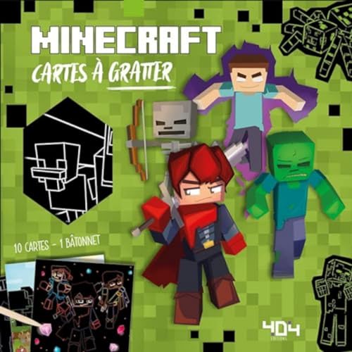 Cartes à gratter Minecraft: Avec 10 cartes et 1 bâtonnet von 404 EDITIONS