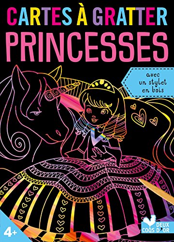 Cartes à gratter - Princesses: Avec un stylet en bois
