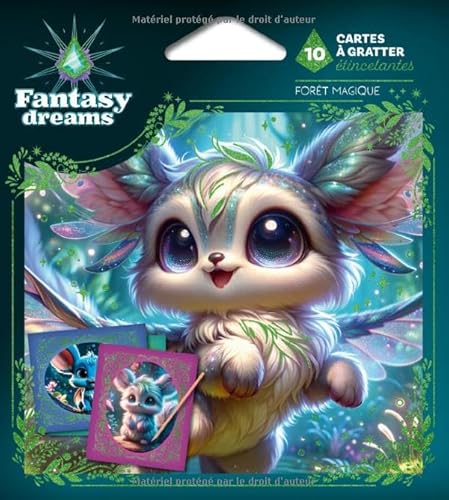 Cartes à gratter étincelantes - Forêt magique: Avec 10 cartes à gratter et 1 stylet en bois von FLEURUS