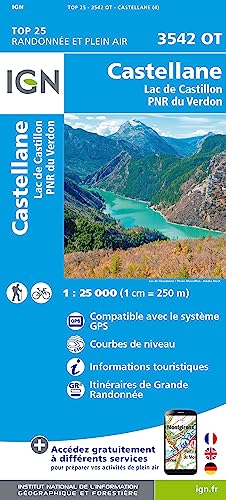 Castellane Lac de Castillon PN du Verdon 1:25 000 (TOP 25)