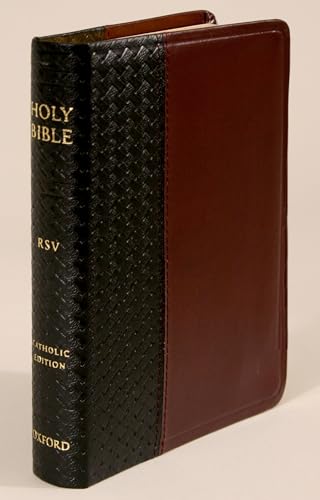 Catholic Bible-RSV-Compact: Revised Standard Version Catholic Edition Black/Burgundy, Bonded Leather Basketweave von OUP USA