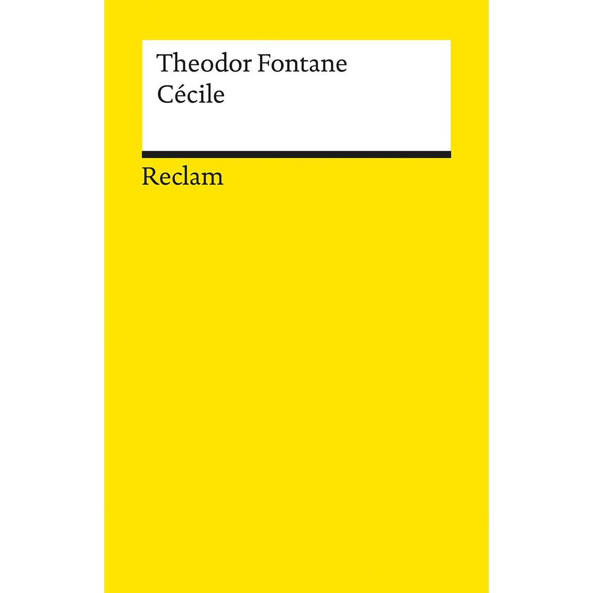 Cécile. Roman von Reclam Philipp Jun.