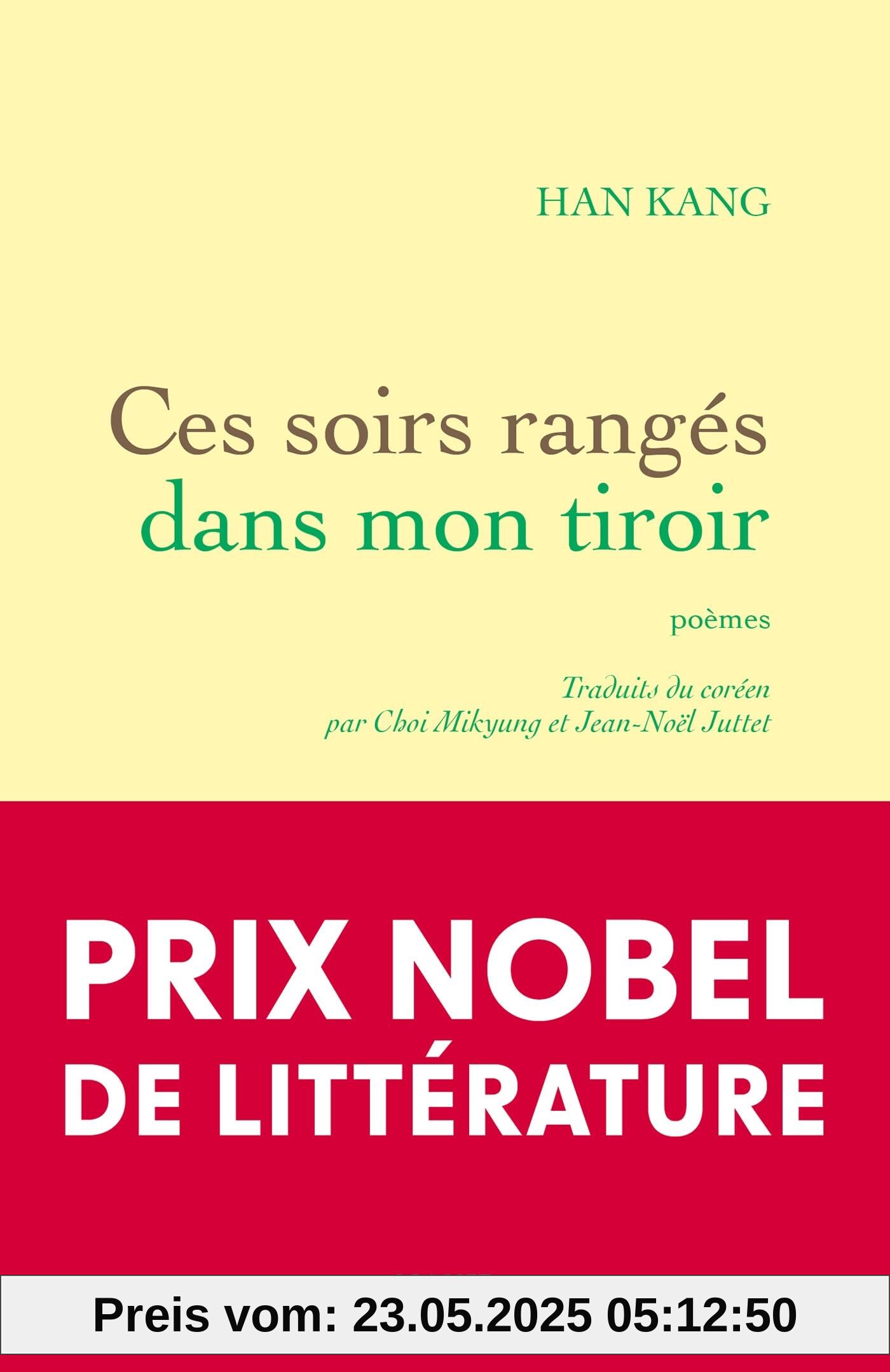 Ces soirs rangés dans mon tiroir: Poèmes