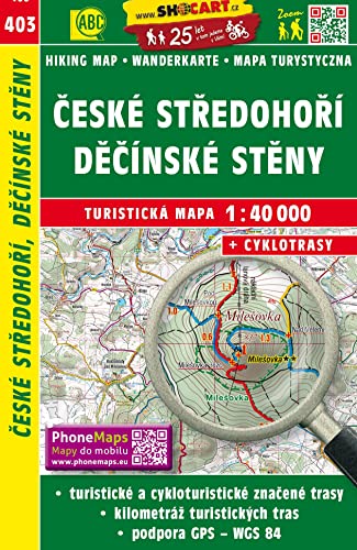 České středohoří, Děčínské stěny / Böhmisches Mittelgebirge, Elbsandsteingebirge (Wander - Radkarte 1:40.000): Turisticke Mapy Cesko (SHOCart Wander - Radkarte 1:40.000 Tschechien, Band 403) von Freytag + Berndt