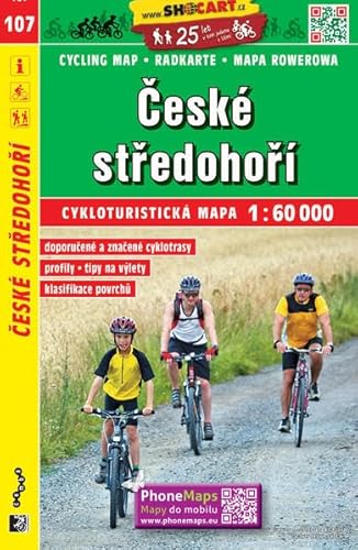České středohoří / Böhmisches Mittelgebirge (Radkarte 1:60.000) (SHOCart Radkarte 1:60.000 Tschechien, Band 107) von SHOCart