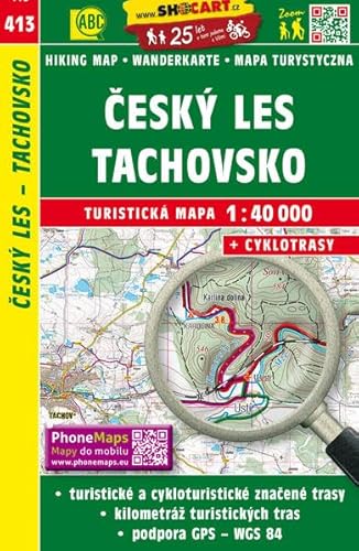 Český les, Tachovsko / Oberpfälzer Wald, Tachau (Wander - Radkarte 1:40.000) (SHOCart Wander - Radkarte 1:40.000 Tschechien, Band 413) von SHOCart