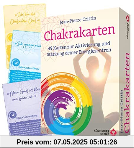 Chakrakarten: 49 Karten zur Aktivierung und Stärkung deiner Energiezentren (Chakren Buch und Chakra Karten): 49 Karten zur Aktivivierung und Stärkung deiner Energiezentren