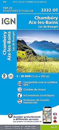 Chambéry Aix les Bains / Lac du Bourget 1:25 000 (TOP 25)