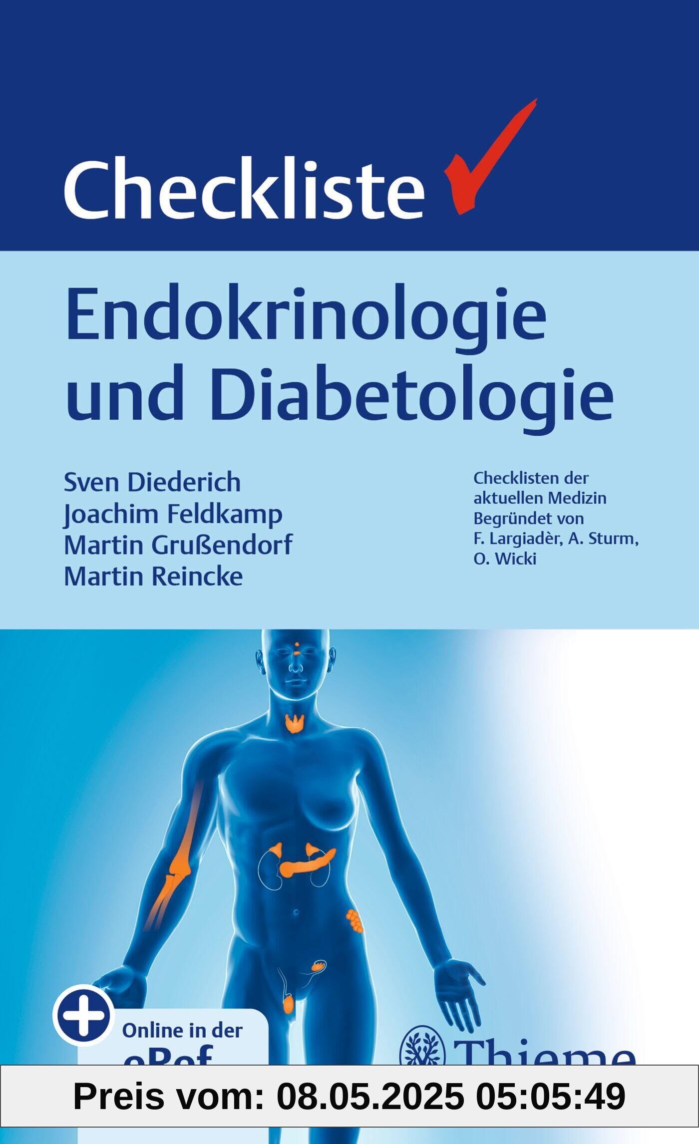 Checkliste Endokrinologie und Diabetologie (Checklisten Medizin)