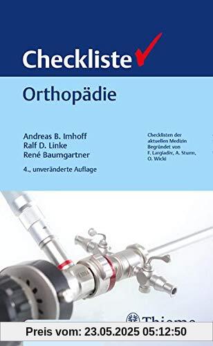 Checkliste Orthopädie (Checklisten Medizin)