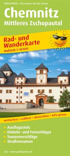 Chemnitz, Mittleres Zschopautal: Rad- und Wanderkarte mit Ausflugszielen, Einkehr- & Freizeittipps, wetterfest, reißfest, abwischbar, GPS-genau. 1:50000 (Rad- und Wanderkarte: RuWK)