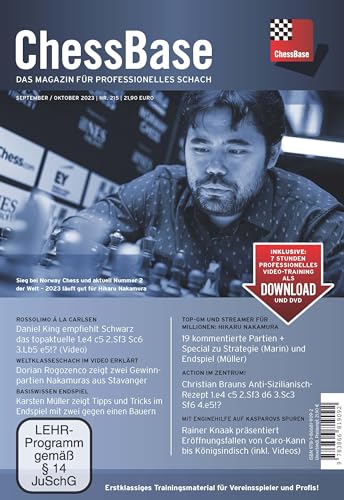 ChessBase Magazin 215: Das Magazin für professionelles Schach (Heft+DVD+Download)