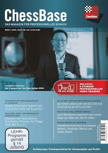ChessBase Magazin #218 (März/April 2024): Das Magazin für professionelles Schach (ChessBase Magazin: Das Magazin für professionelles Schach (Heft + DVD-ROM + Download))