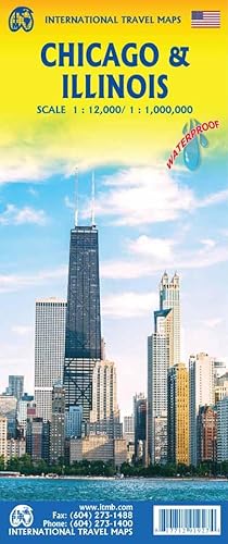 Chicago & Illinois: ITM Map 1:12000 von International Travel Maps