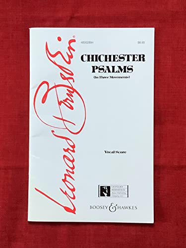 Chichester Psalms: In three movements. Knabenstimme, gemischter Chor (SATB) und Orchester, oder Sopran, gemischter Chor (SATB), Harfe, Orgel und Schlagzeug. Klavierauszug.