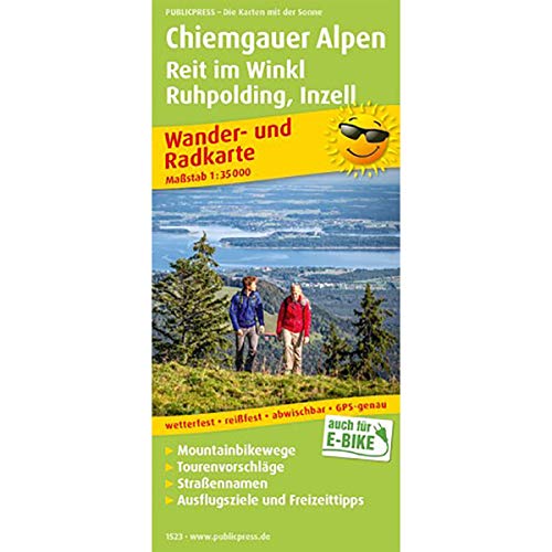 Chiemgauer Alpen, Reit im Winkl, Ruhpolding, Inzell: Wander- und Radkarte mit Ausflugszielen & Freizeittipps, wetterfest, reißfest, abwischbar, GPS-genau. 1:35000 (Wander- und Radkarte: WuRK) von Publicpress