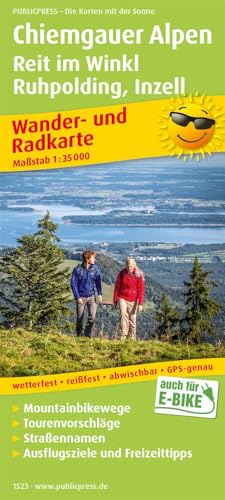Chiemgauer Alpen, Reit im Winkl, Ruhpolding, Inzell: Wander- und Radkarte mit Ausflugszielen & Freizeittipps, wetterfest, reißfest, abwischbar, GPS-genau. 1:35000 (Wander- und Radkarte: WuRK)
