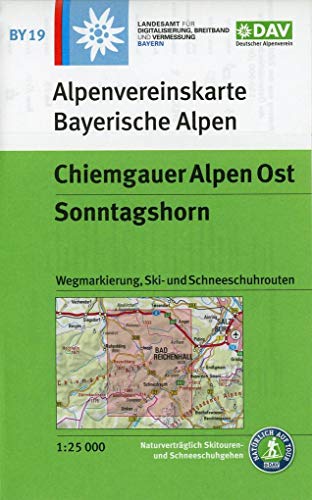 Chiemgauer Alpen Ost, Sonntagshorn: Topographische Karte 1:25.000 mit Wegmarkierung, Ski- und Schneeschuhrouten (Alpenvereinskarten)