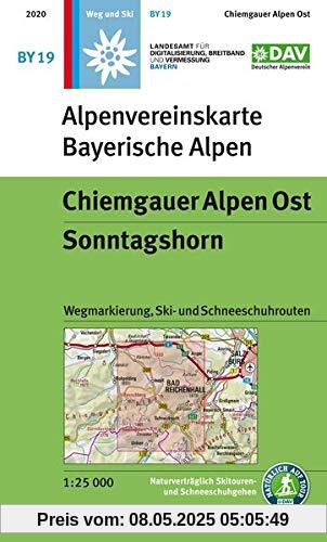 Chiemgauer Alpen Ost, Sonntagshorn: Wegmarkierung, Ski- und Schneeschuhrouten (Alpenvereinskarten)