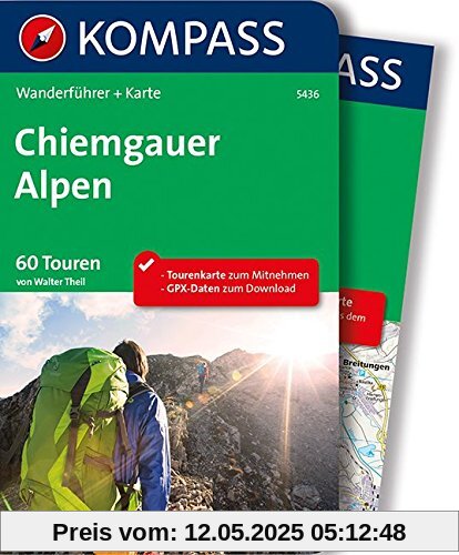 Chiemgauer Alpen: Wanderführer mit Extra Tourenkarte zum Mitnehmen. (KOMPASS-Wanderführer, Band 5436)