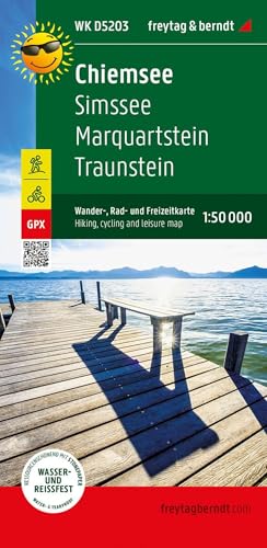 Chiemsee, Wander-, Rad- und Freizeitkarte 1:50.000, freytag & berndt, WK D5203: Simssee - Marquartstein - Traunstein, GPX Tracks, wasserfest und reißfest (freytag & berndt Wander-Rad-Freizeitkarten) von Freytag-Berndt und ARTARIA